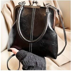 TOKYObay Black Leather Crossbody Bag